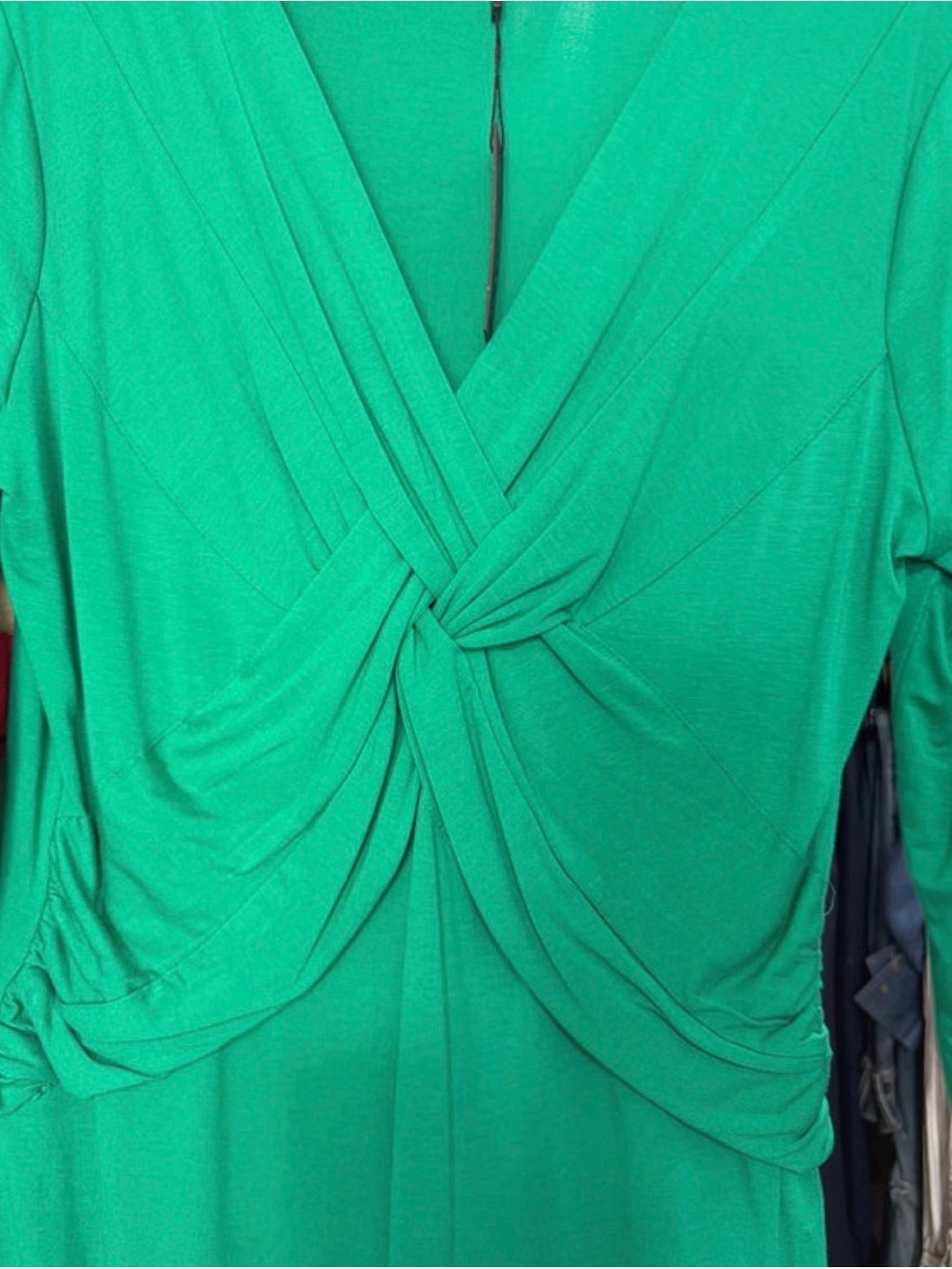 Cable & Gauge Green Knot-Front Long Sleeve Top summer top Size large New with🏷️ - Picture 3 of 3